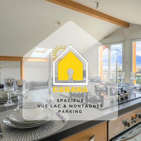 Cabana & Panorama Lac Annecy -Parking & Terrasse Sévrier Екстериор снимка