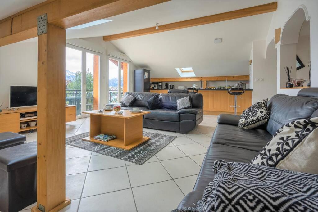 Cabana & Panorama Lac Annecy -Parking & Terrasse Sévrier Екстериор снимка