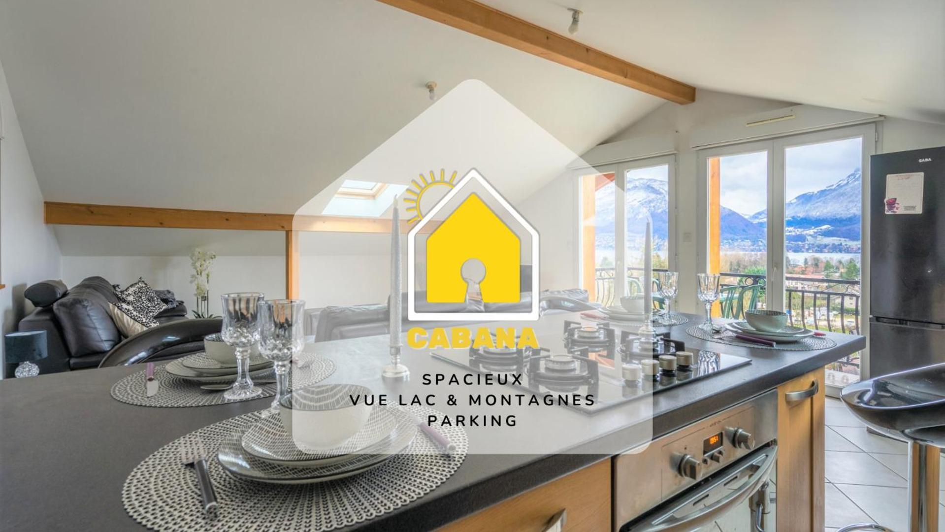 Cabana & Panorama Lac Annecy -Parking & Terrasse Sévrier Екстериор снимка